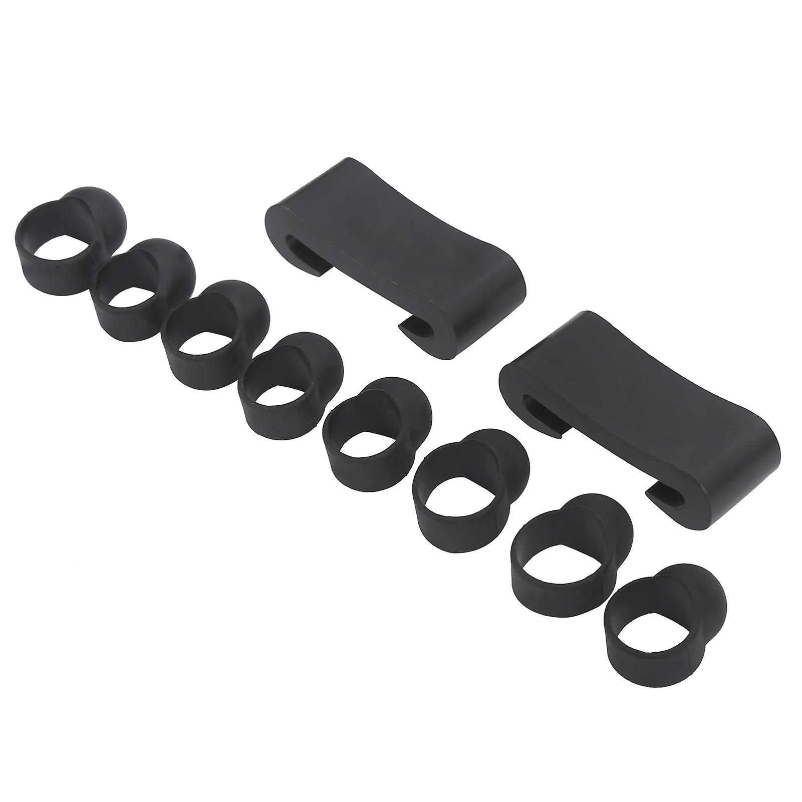 Lot de 8 manchons en silicone pour baguettes de tambour avec 2 supports pour baguettes