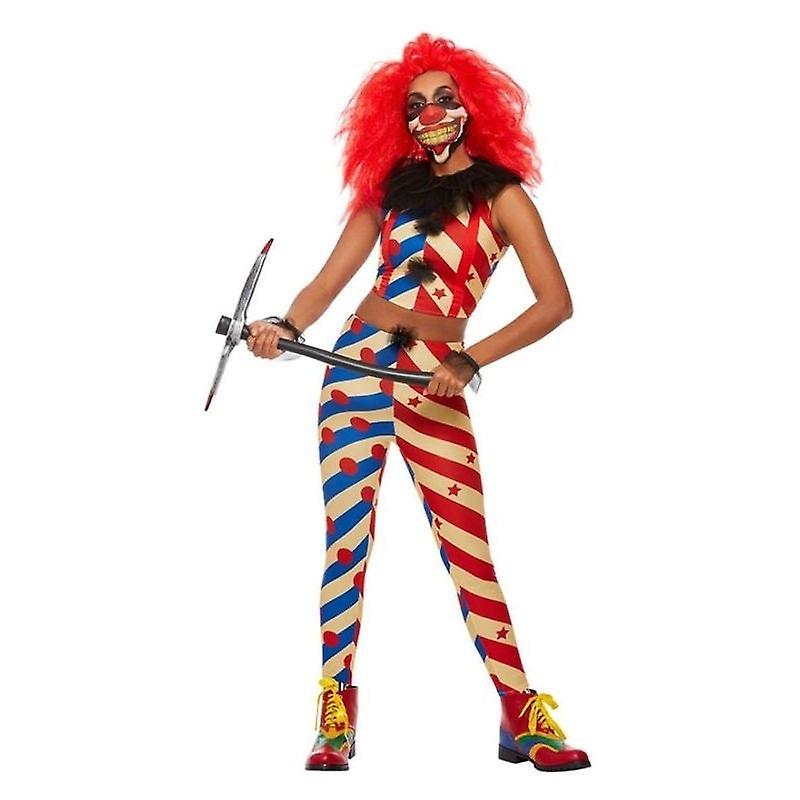 Creepy Clown Costume Red & Blue 63006m