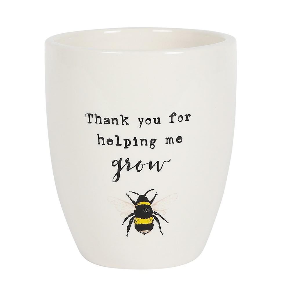 Thank You For Helping Me Grow Bee Planter