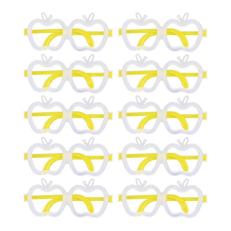 10pcs Glowing Apple Fluorescent Glasses For Halloween Decorations