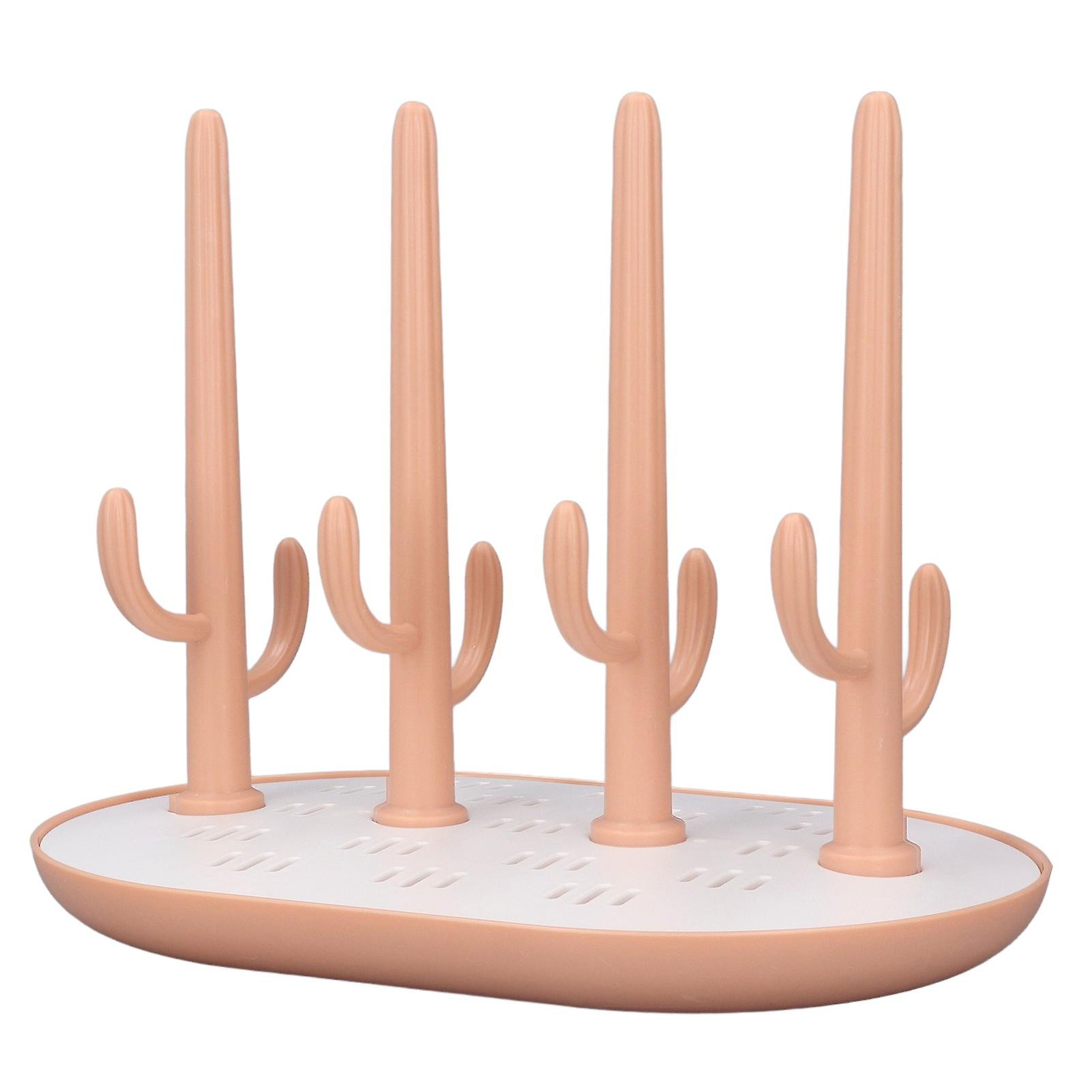 Baby Bottle Drying Rack Pink Detachable Space-Saving Stand