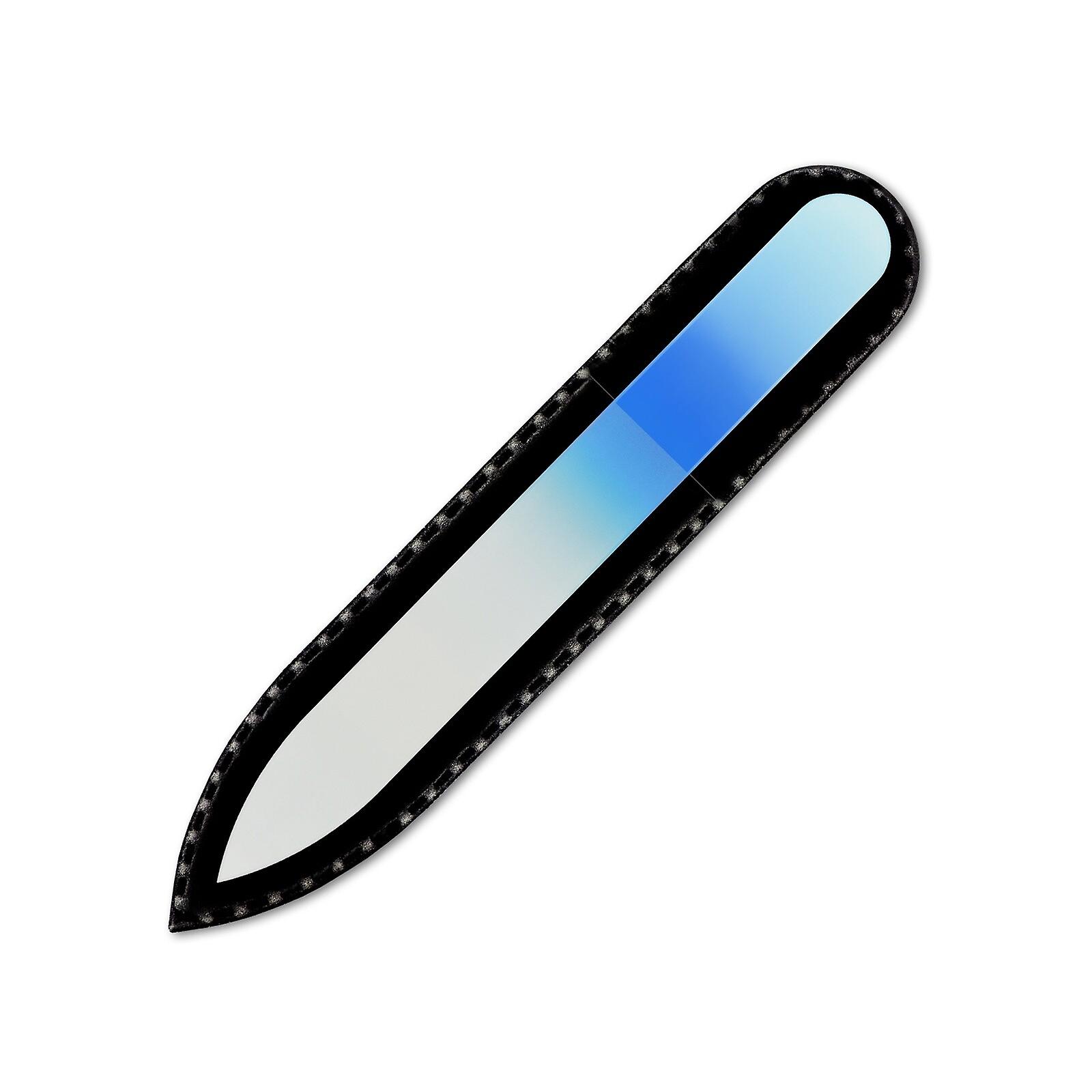 Mini glass nail file R-S4 - White Blue