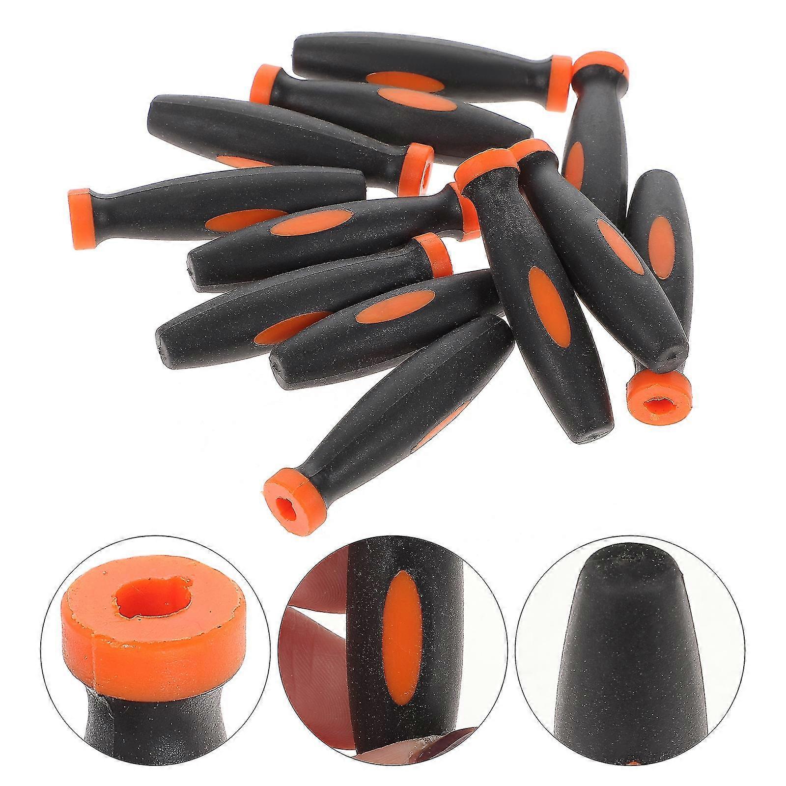 12pcs File Handle 5mm Rubber Handle Grip Replacement Ergonomic File Handle Z