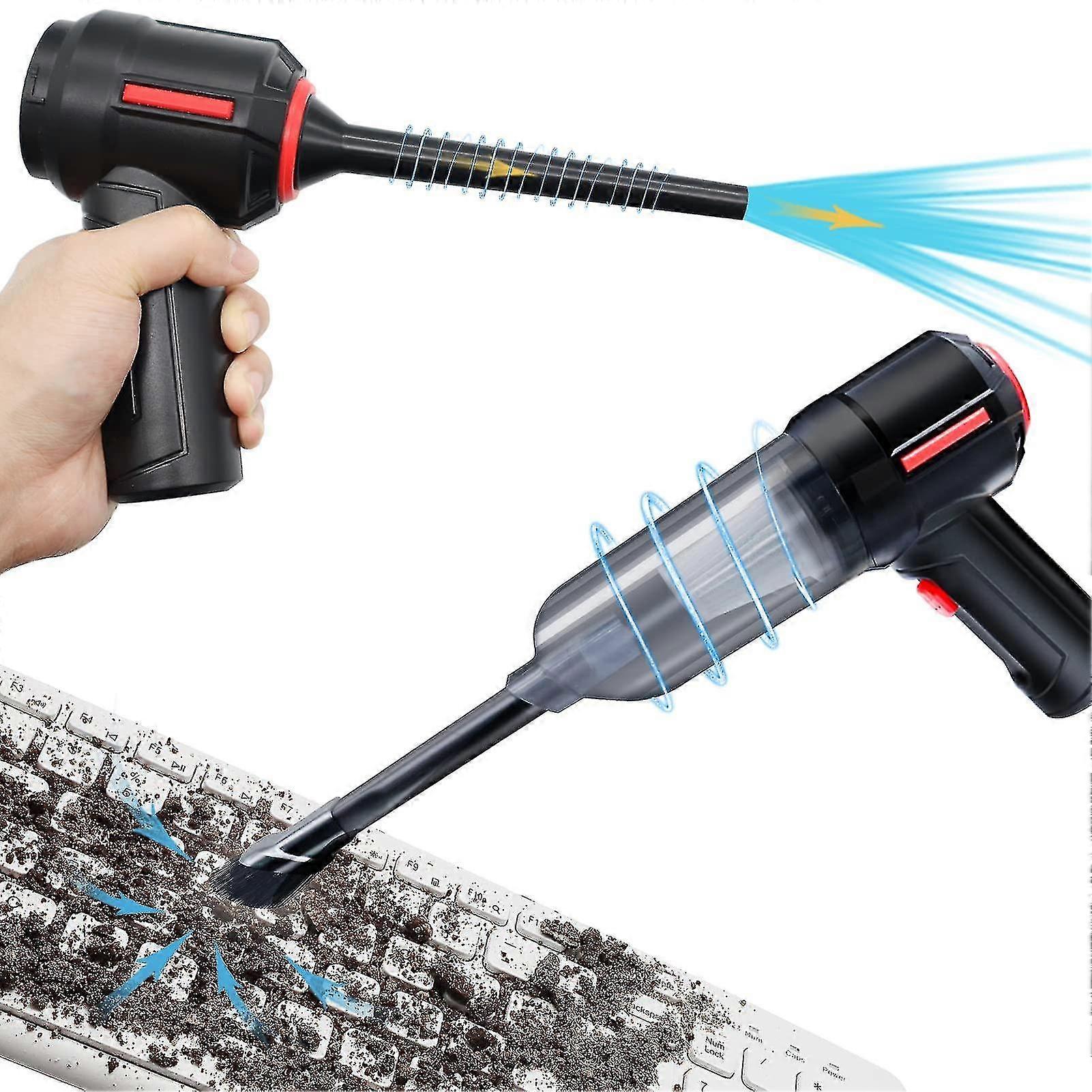 مكنسة كهربائية 3 في 1 ، منفاخ جامع غبار الهواء المضغوط ، مكنسة كهربائية لاسلكية محمولة باليد