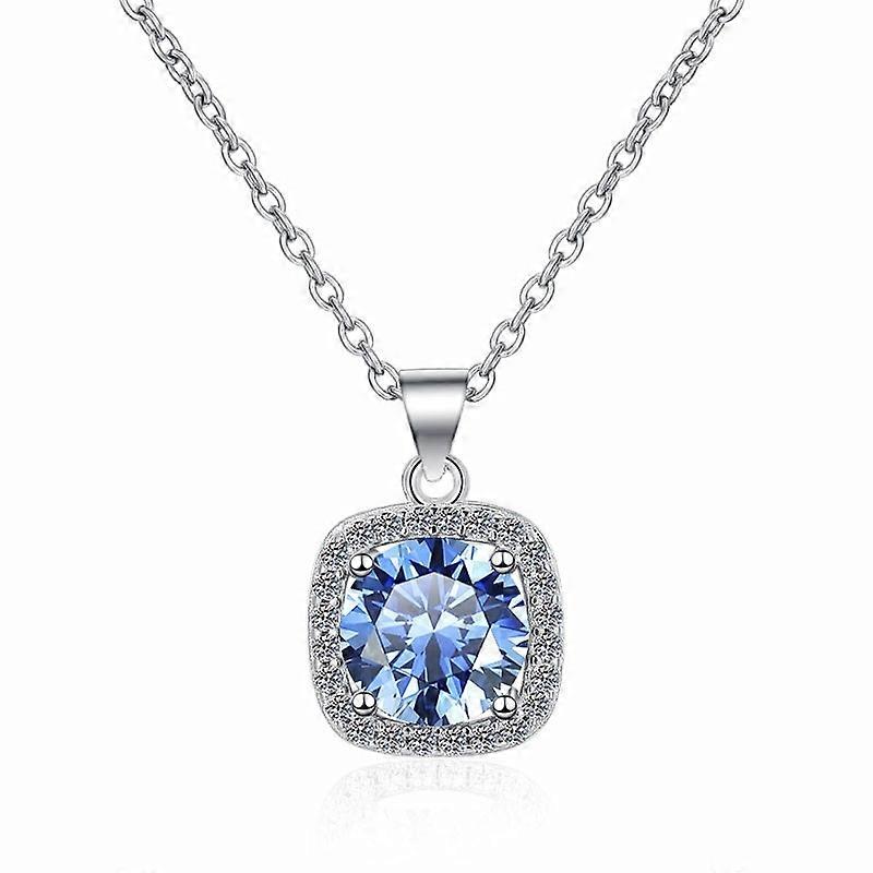 Necklace-Square Glam-Moissanite-Chic Locket