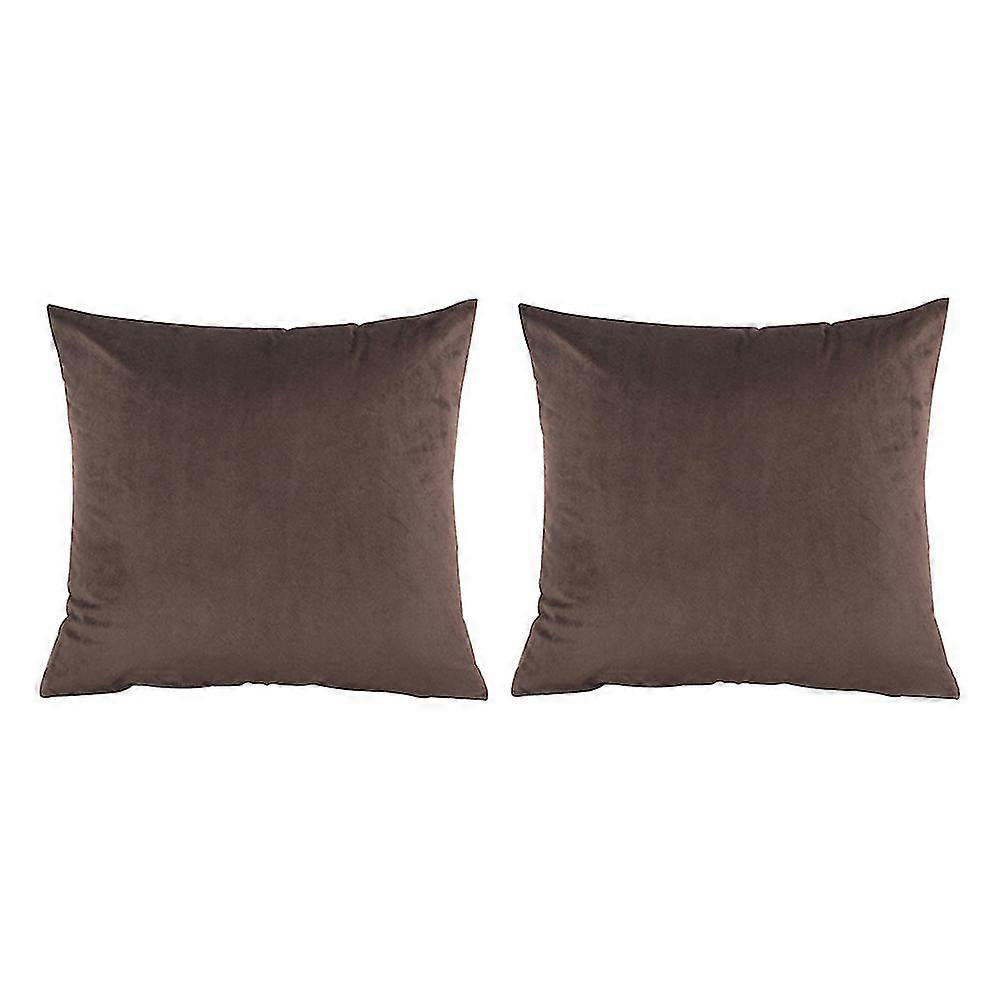 2er-Pack, Samt weich dekorativer quadratischer Kissenbezug