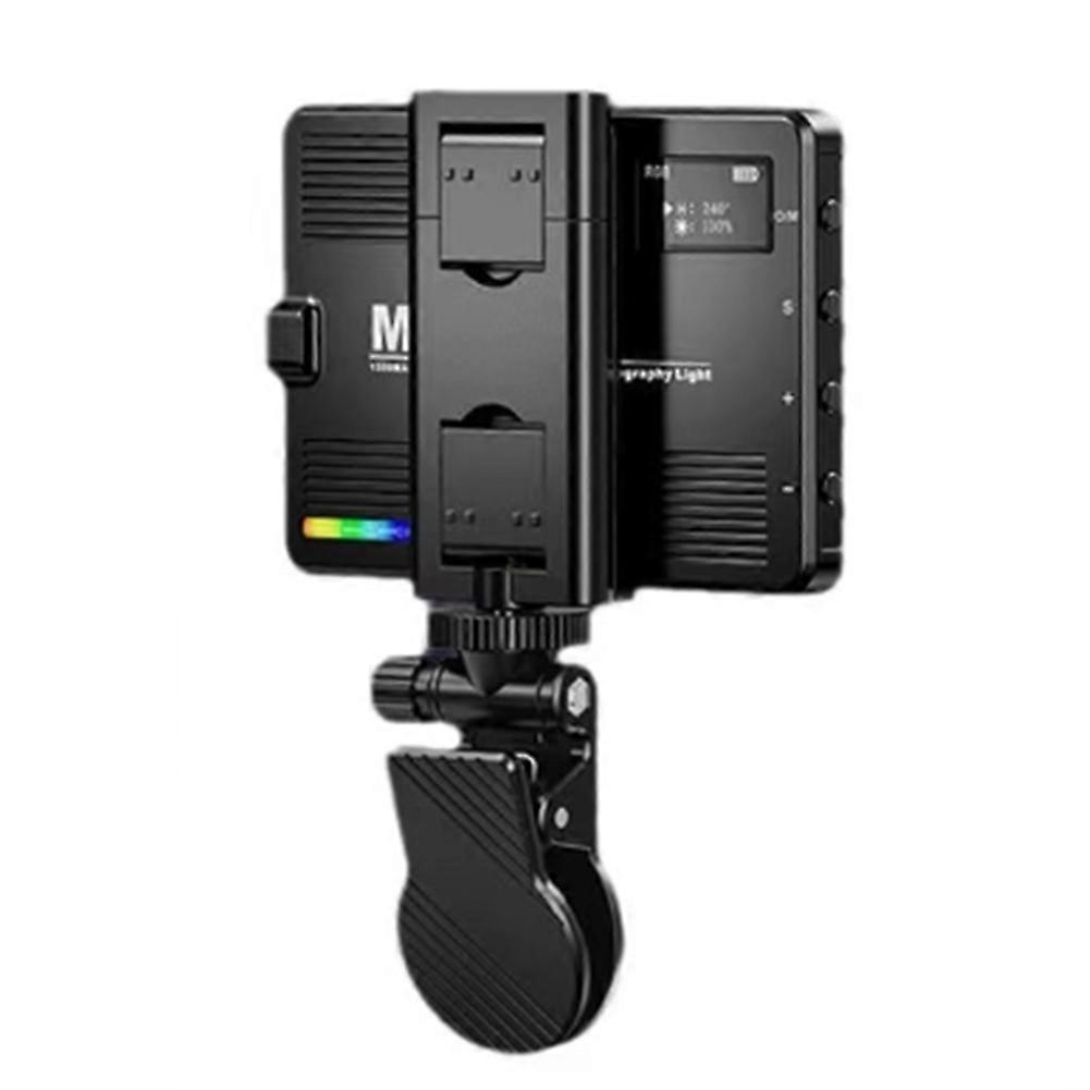 5W RGB Pocket LED Light 3000K-9900K 1500mAh Battery Built in with Phone Holder Clamp and Cold Shoe Adapter