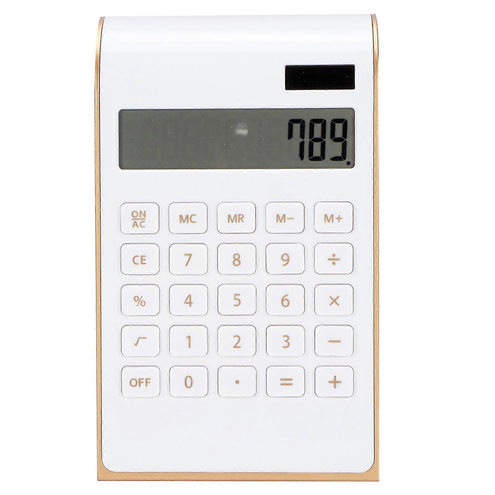 Portable 10 Digits Calculator Ultra Thin Solar Power Calculator For Home Office Business Lcd Displayred