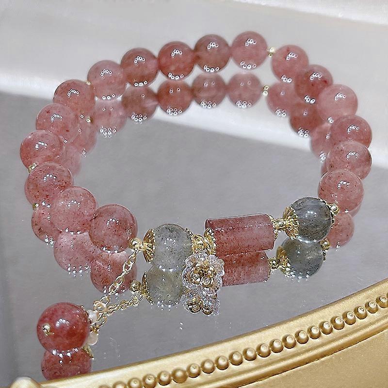 Strawberry Crystal Beads Bracelet  For Women