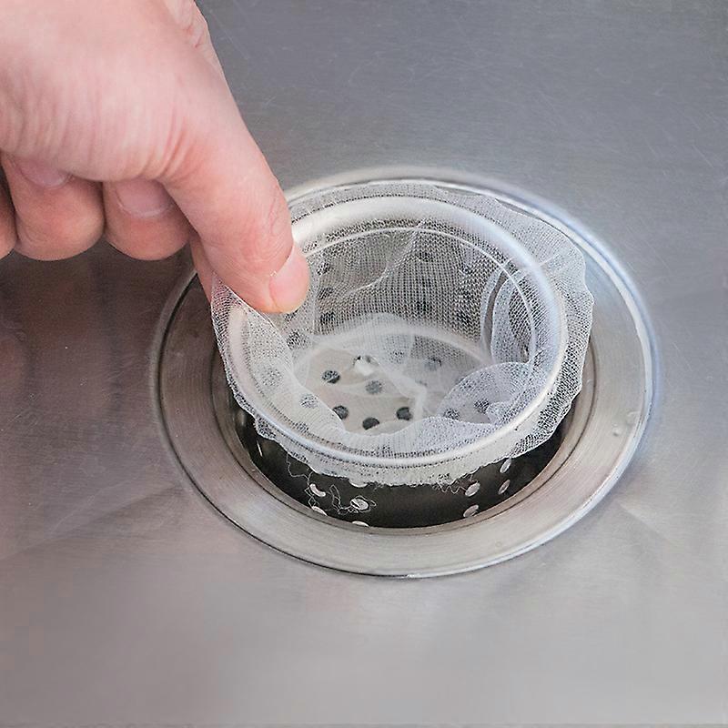 Kitchen Sink Strainer Trash Bag, 100 PCS Sink Strainer Filter Mesh Bag,  Disposable Anti-Clogging Elastic Sink Strainer Filter Bags