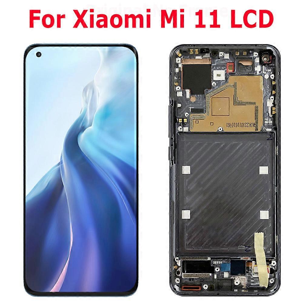 Tib Amoled Screen For Xiaomi Mi 11 M2011k2c, M2011k2g Lcd Display With Frame Touch Panel Digitizer For Xiaomi 11 Screen Replacement