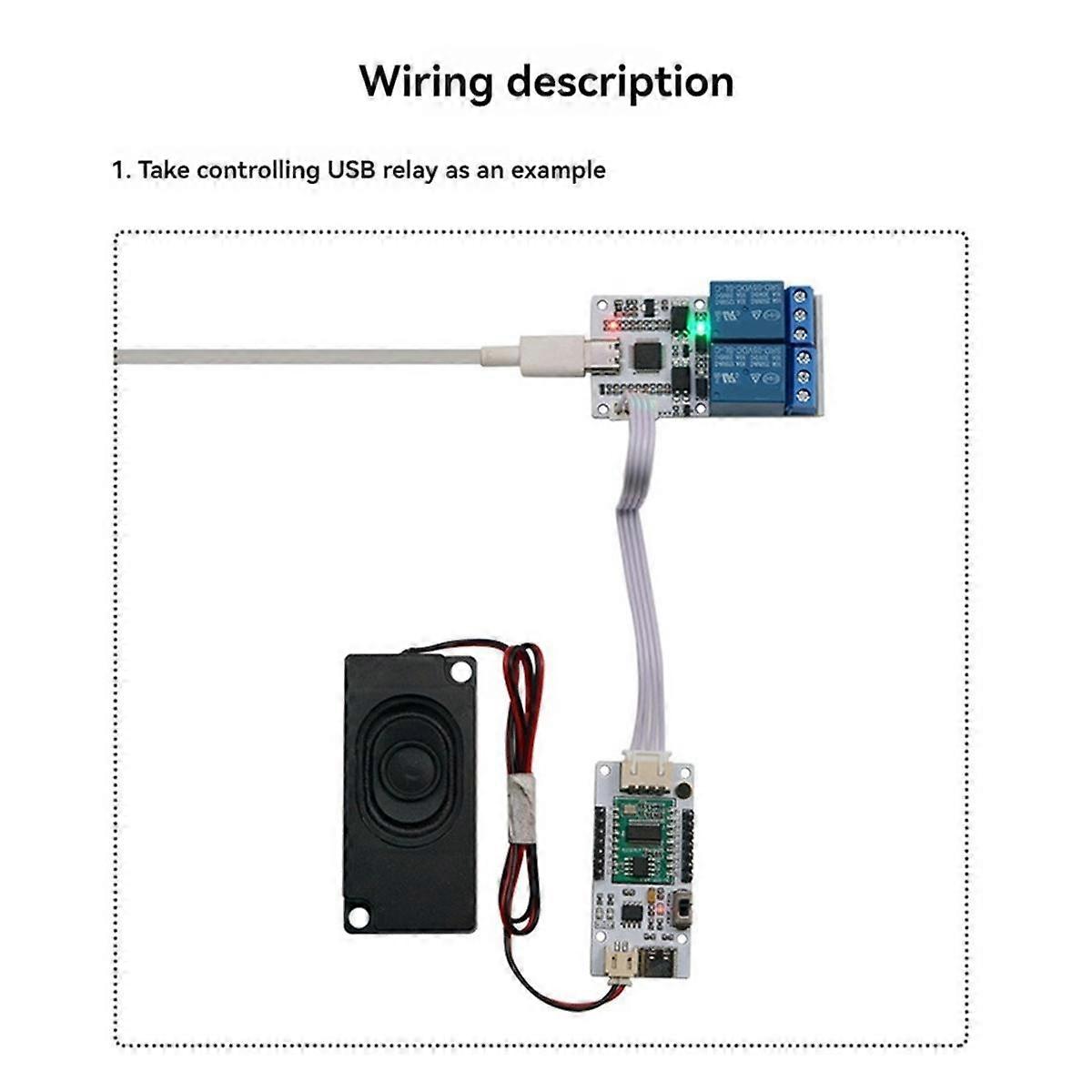 Voice Recognition Sensor Module Chinese/English Voice Recognition USB to UART Module Built-in Low Voltage Detection