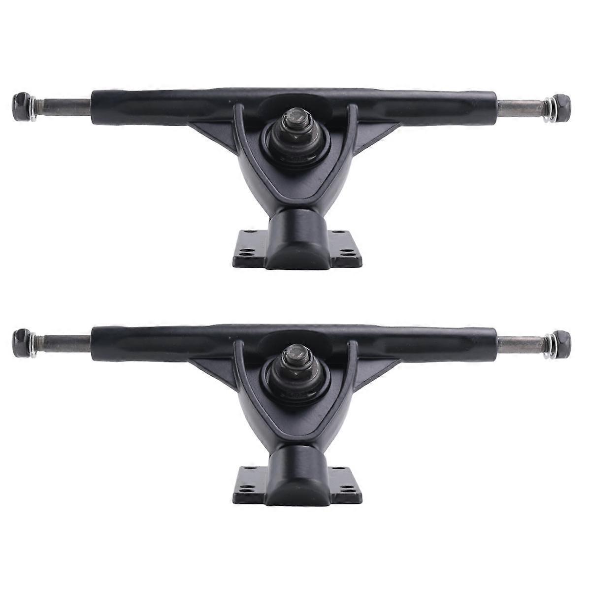 7Inch φορτηγό Skateboard φορτηγών LongBoard για το επίπεδο στήριγμα σανίδων αργιλίου αργιλίου Longboard Universal, μαύρο