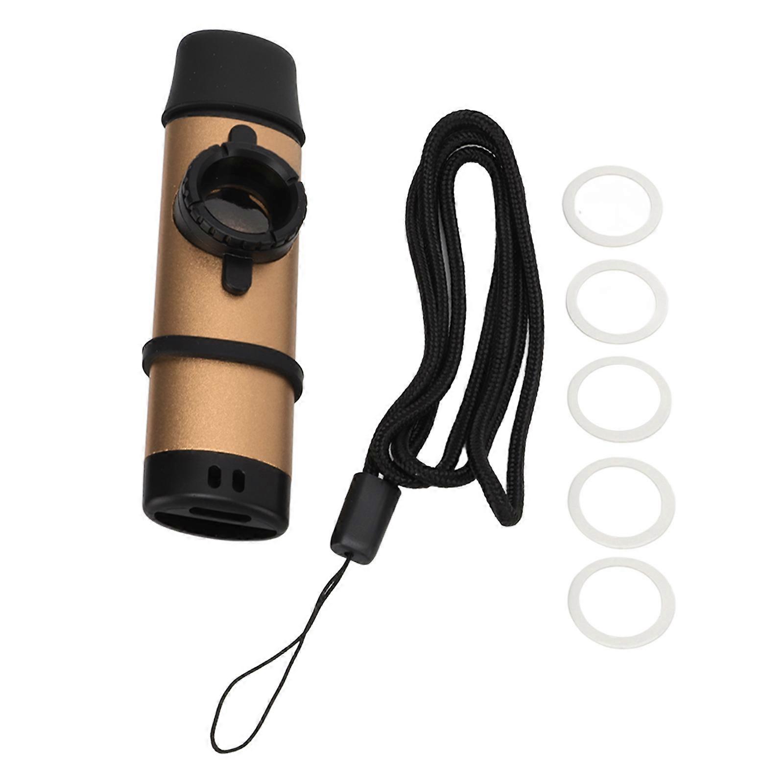 Bocal de resina de metal Kazoo instrumento de sopro ajustável de estanqueidade com diafragmas de flautaGold