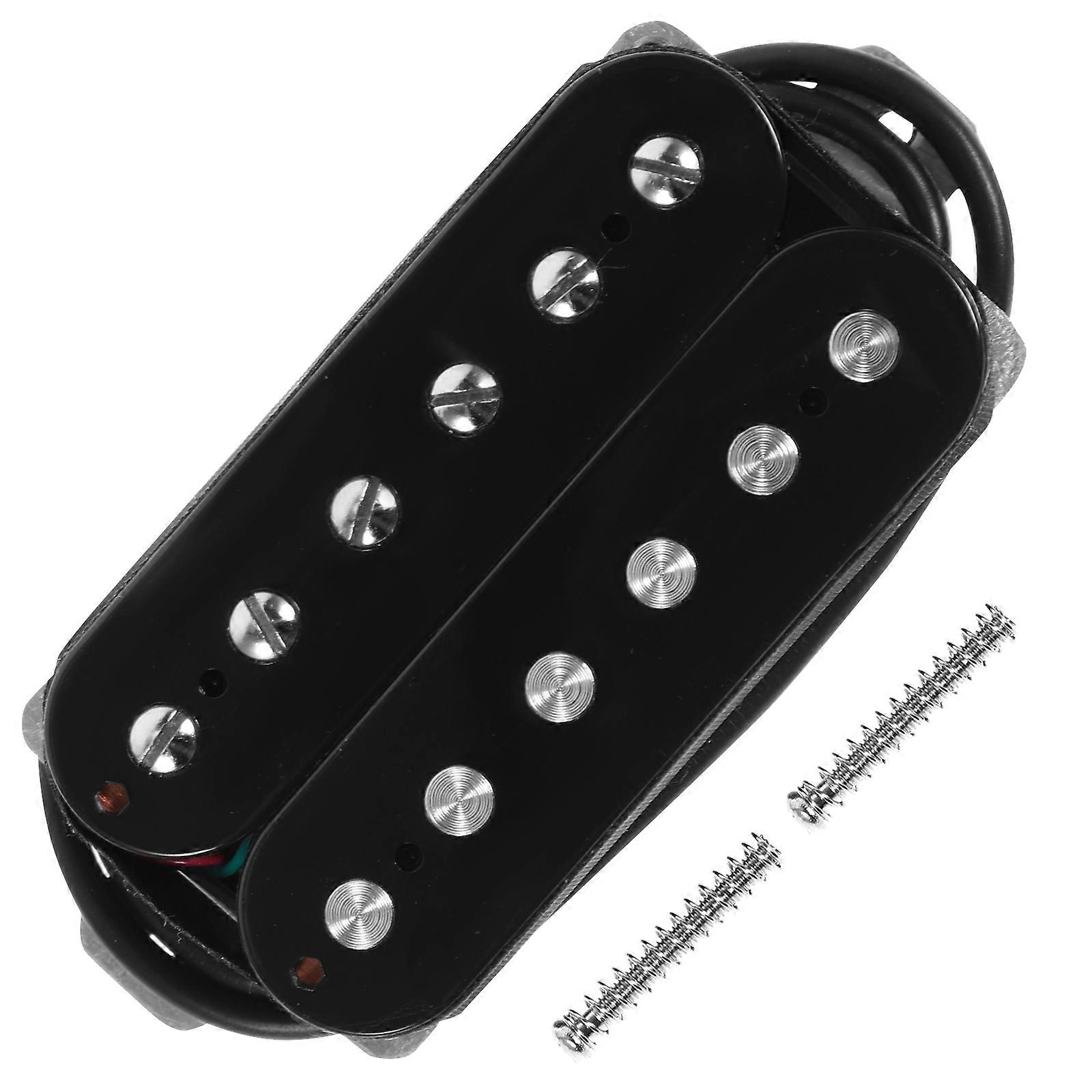 Elgitarr Dubbelspole Pickup Gitarr TillbehörSvart Ponticello
