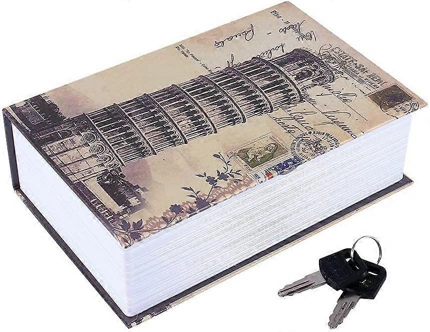 Book Safe Box,Portable Hidden Security Book Storage Case with Key Lock