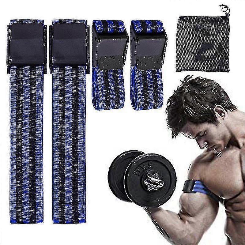 4pcs/set Occlusion Training Bands Blood Flow Restriction Bands Bicep Muscle Training Straps