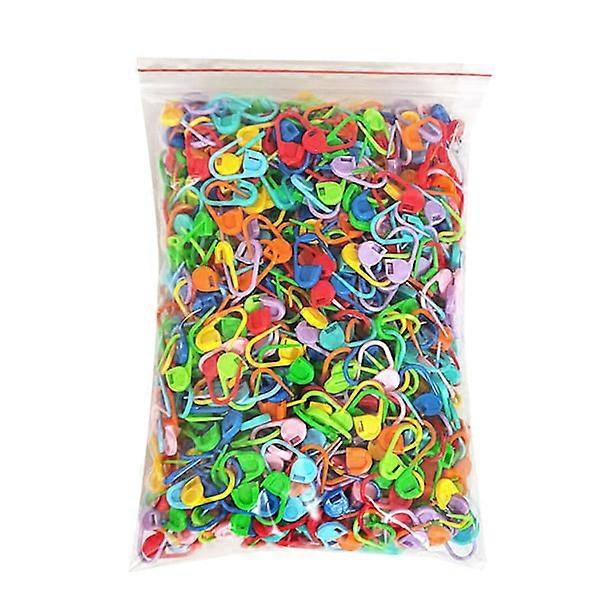 1000 Pcs Colorful Small Needles DIY Crochet Markers with Multicolored Rings