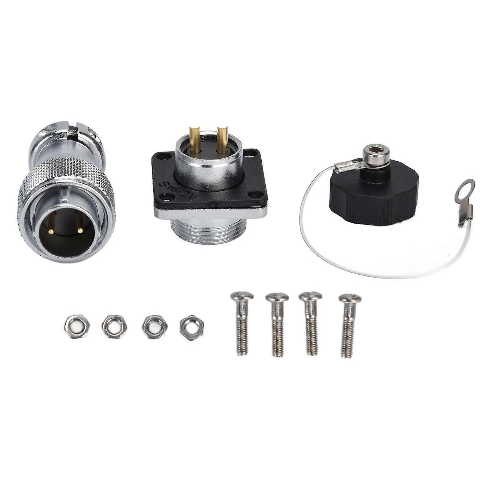 2 دبوس موصل الطيران المعدني محول ماء سبائك الزنك WS16 موصل الطيران AC 500V