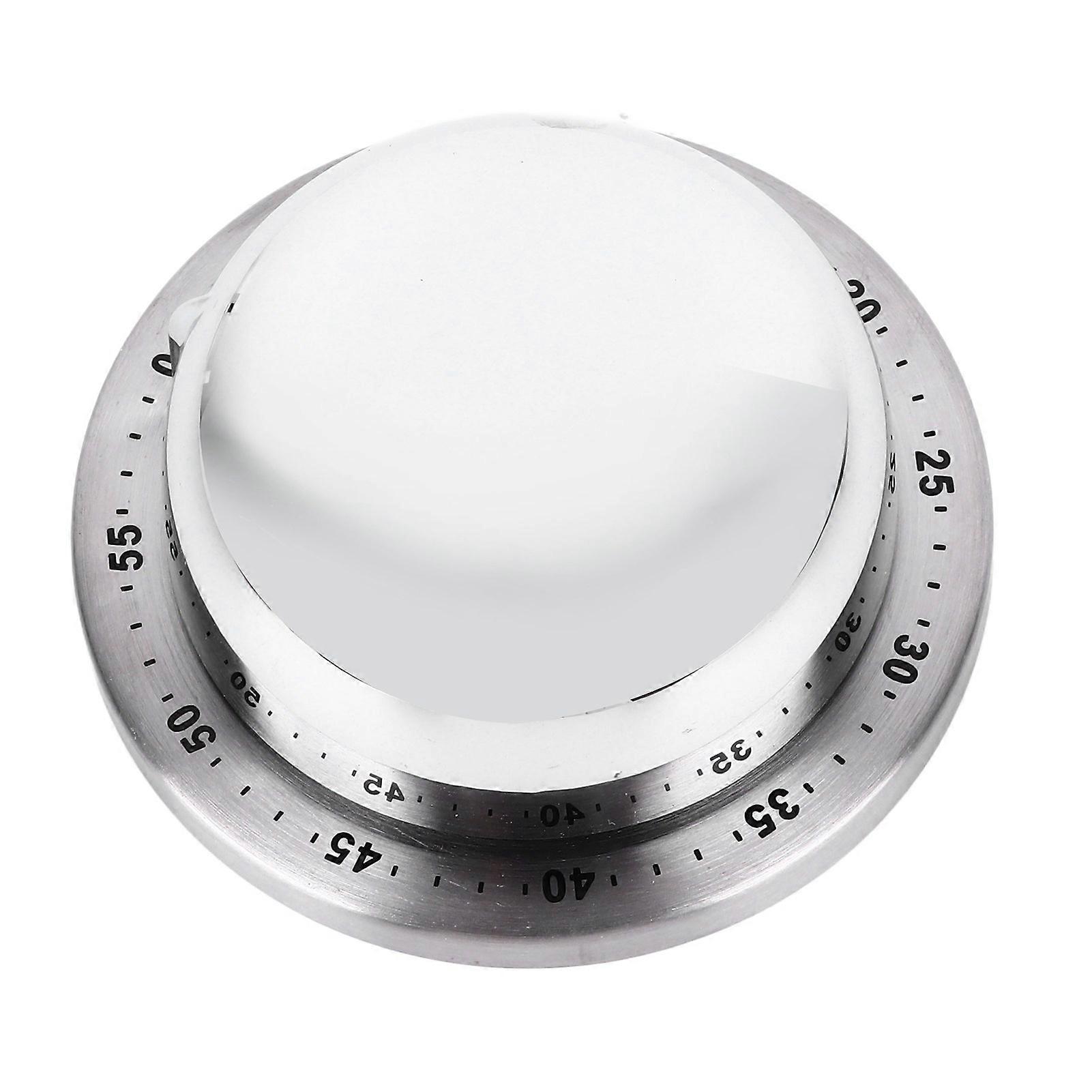 Mechanischer Timer, magnetisch, 60 Minuten, Edelstahlbasis, 70 dB Alarm, Küchentimer für Zuhause, Kochen, Klassenzimmer, Büro