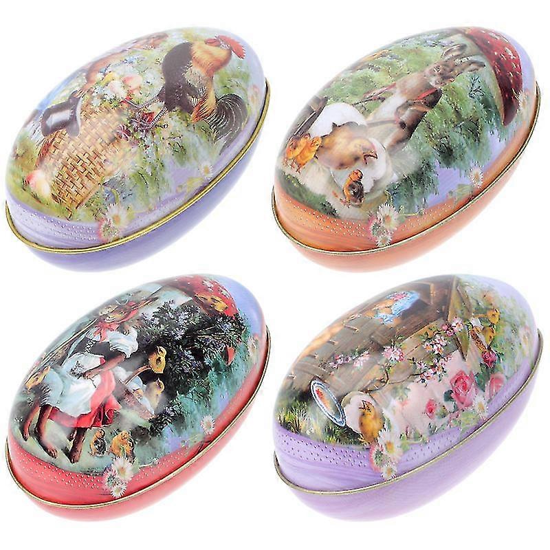 4pcs easter egg-shaped candy box decorative sweets box gift package box