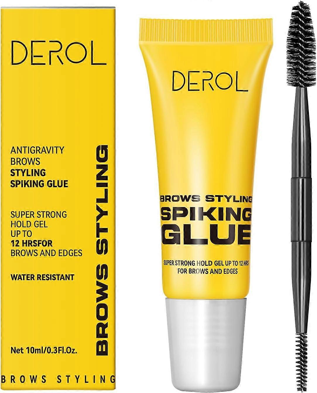 Eyebrows Styling Spiking Glue, Long-Lasting Glue for Brows & Edges 2 in 1 Eyebrow Gel, Strong Hold for Fluffy & Defined Brows 10ml