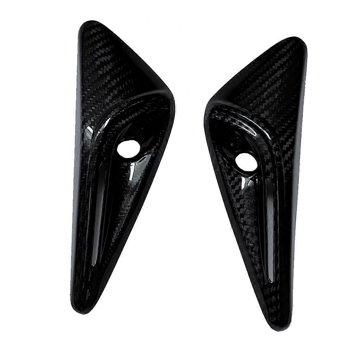 Car Carbon Fiber Side Camera Cover Trim Turn Signal Camera Cover Accessories for Model 3
