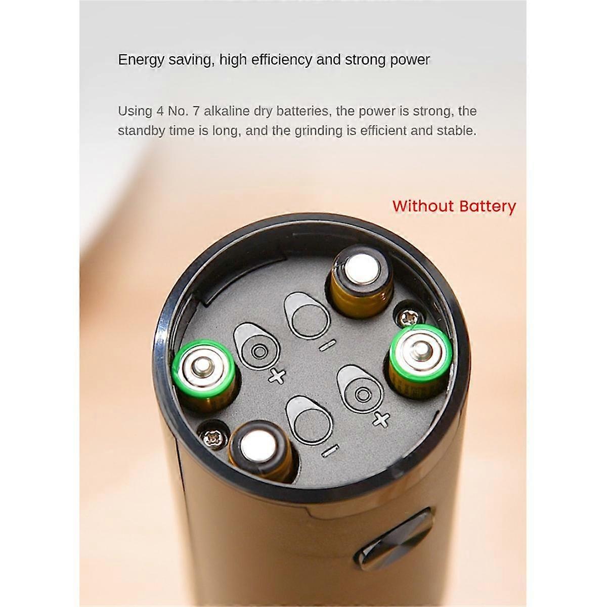 Electric Salt and Pepper Grinder Set with Base Automatic Salt Pepper Mill Grinder Adjustable Coarse