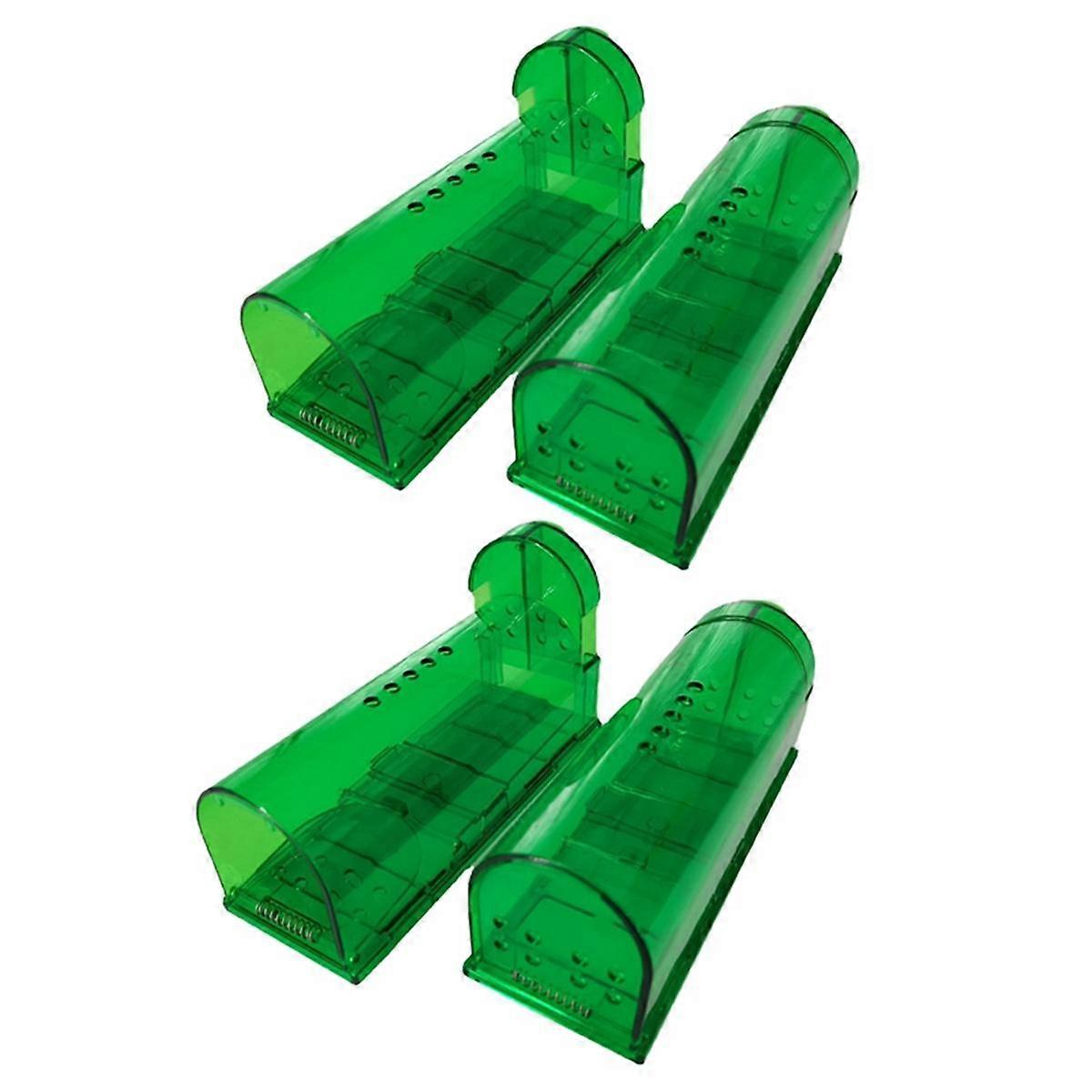 4 Mouse Cage Mouse Traps, Live Mouse Traps for Home Use, Simple Set of Non-Killing Mouse Traps, Reu