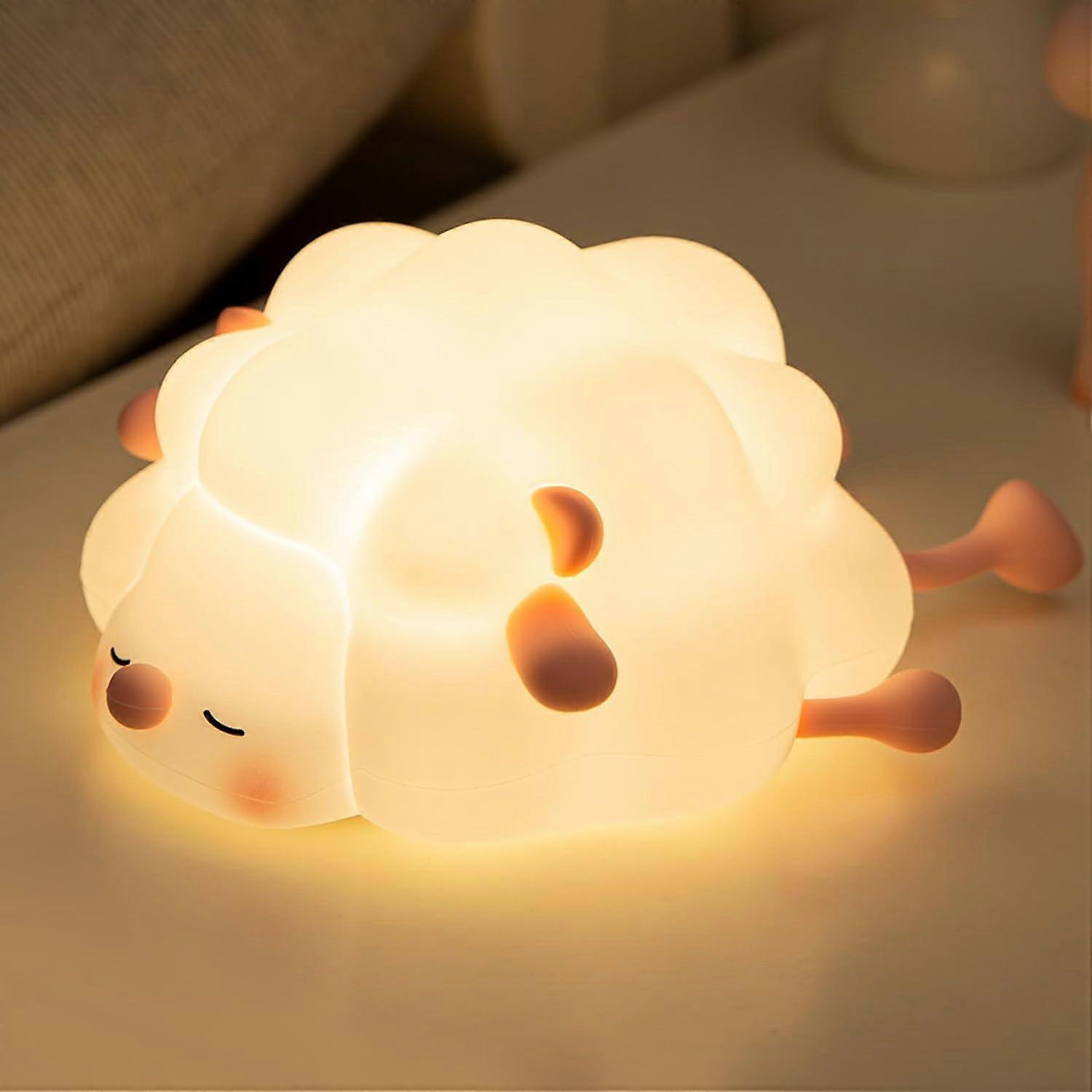 Rechargeable LED Night Light for Kids, 3-Level Dimmable Nursery Nightlight, Food Grade Silicone Squishy Lamp Perfect Bedside Touch Lamp with 30 Min Ti