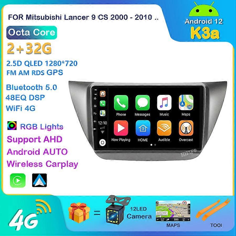 Carplay 8-Core DSP Android 12 Car Player Radio GPS Navigation For Mitsubishi Lancer 9 Lancer ix 2006-2010 Car Stereo WiFi Player