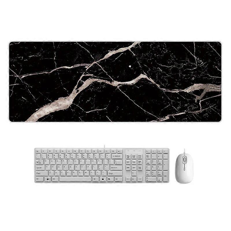 Large Desk Pad Beautiful Soft Natural Rubber Pink Gold White marble Series Mice Pad Square Gaming Mouse Pad with Locking Edge