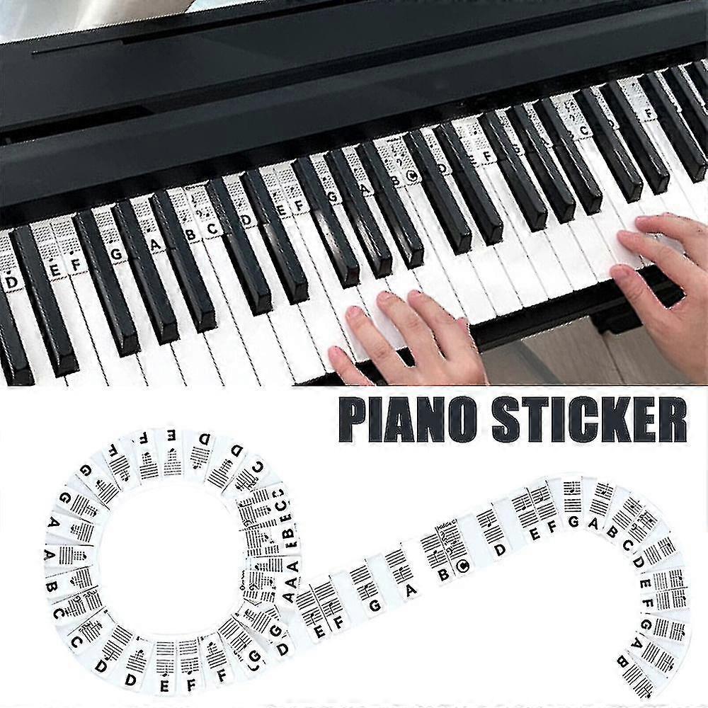 88 touches Réutilisable Piano Keyboard Note Labels Piano Notes Guide Autocollants -t