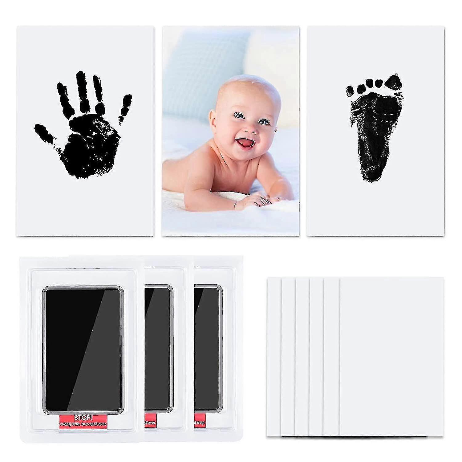 Baby Imprint Set, Baby Handprint And Footprint With 3 X Clean Touch Ink Pads