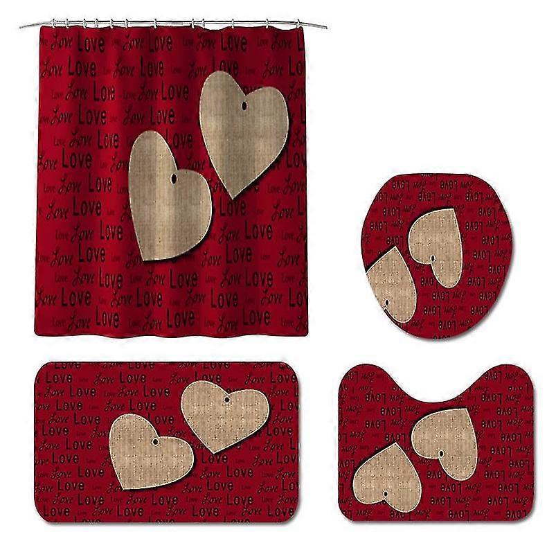 Mng Four-piece Bathroom Non-slip Floor Mat Set