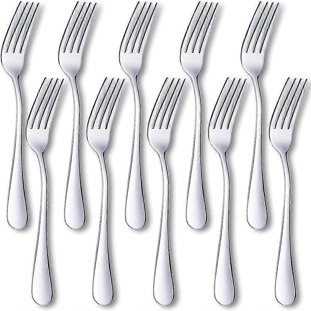 10-pieces Dinner Forks, Stainless Steel Flatware Dinner Forks