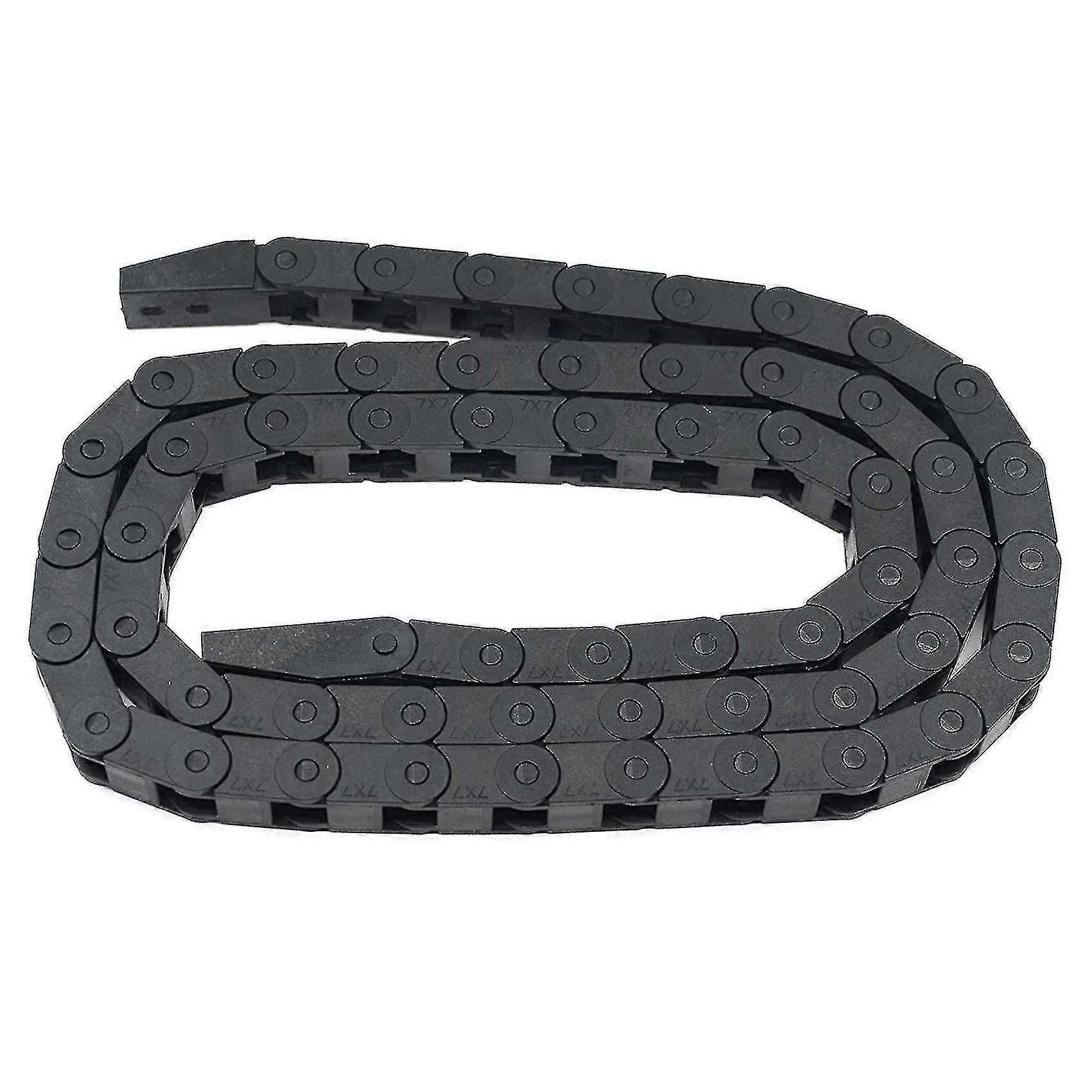1 Meter Black Flexible 7x7mm Drag Chain Cable, Bridge Type