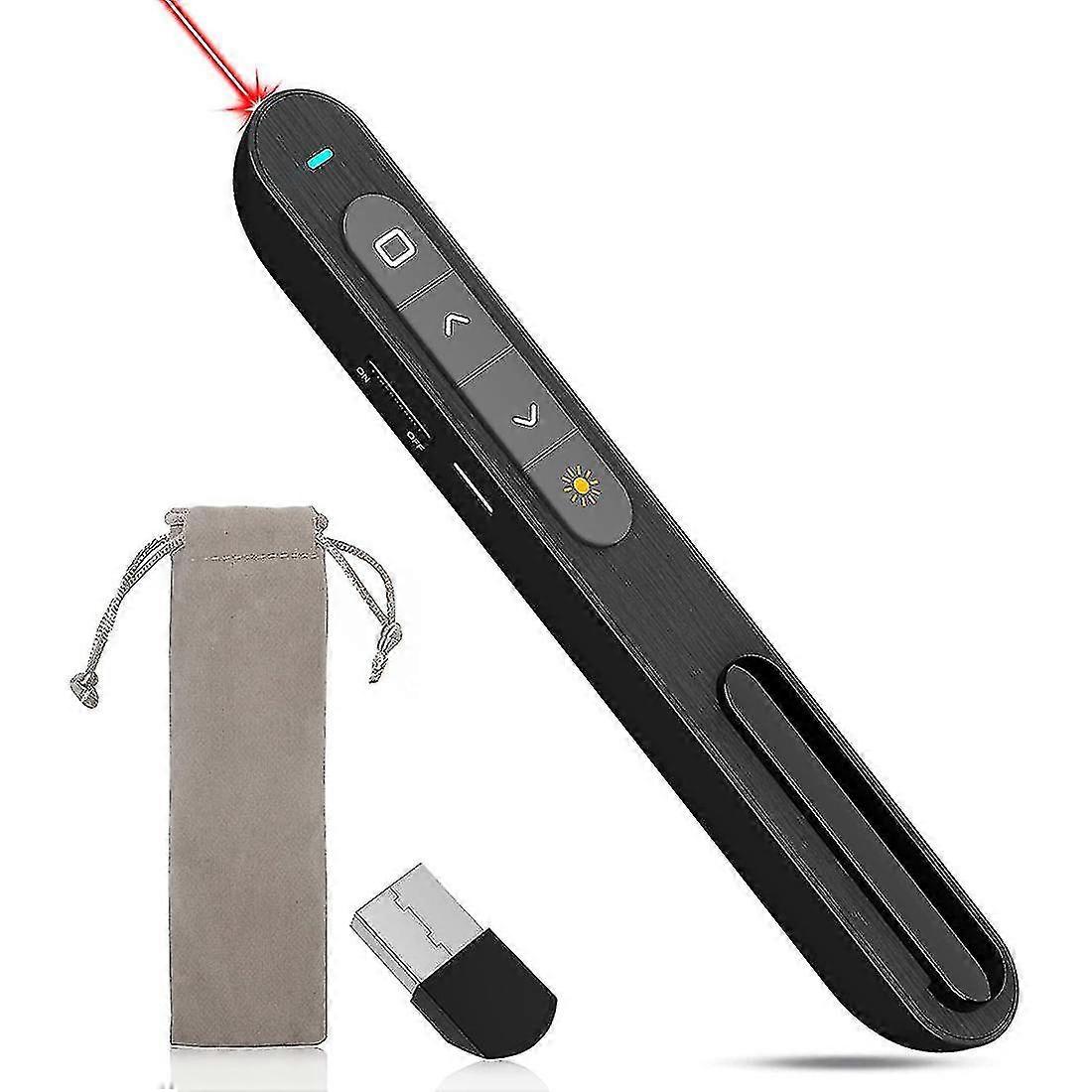 Wireless Presenter Remote, 2.4ghz Usb Control Presentation Powerpoint Clicker Support Hyperlink And