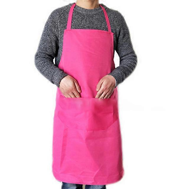 2PCS Pure Color Cotton Polyester Sleeveless Black Apron