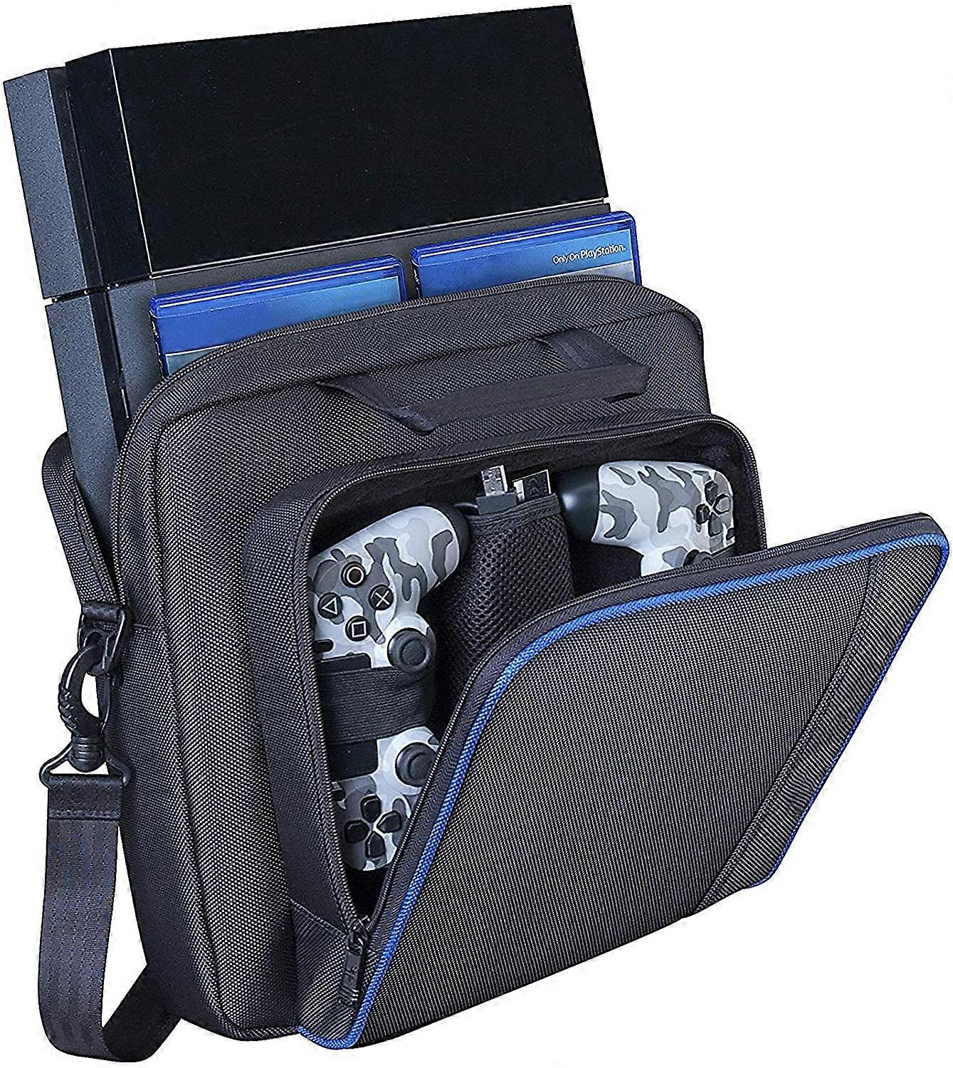 Carrying Case for PS4 Console/Controller/Accessories, Travel Shoulder Messenger Handbag