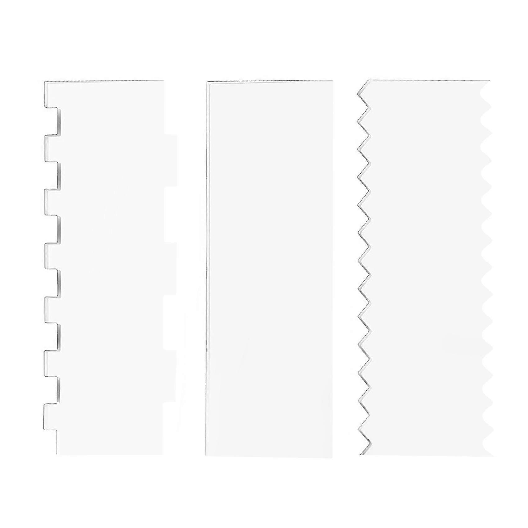 3 Pieces Cake Scrapers Clear Cake Icing Scraper Frosting Buttercream Cake Smoother Scraper Cake Edge