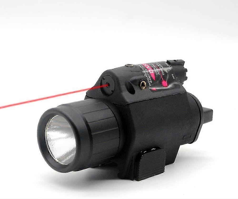 Led Flashlight With Snap Switch And 20mm Picatinny Rail Red