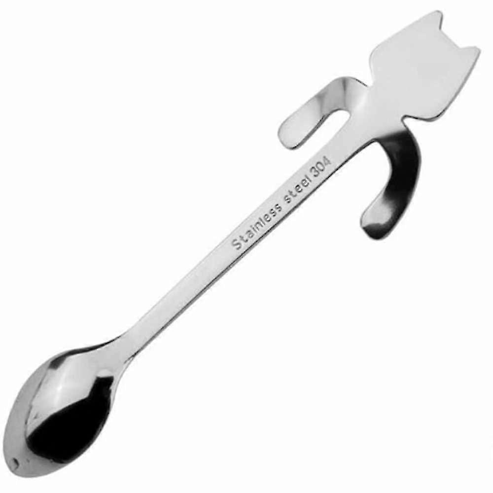 Cute Cat Spoon Long Handle Spoons Flatware Kitchen Gadgets