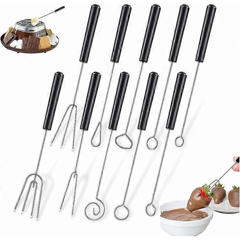 Chocolate Fork, 10 Pieces Cheese Fork Fondue Forks DIY Chocolate Fork Split Chocolate Forks, Used to Make Your Own Handmade Fruit Chocolate