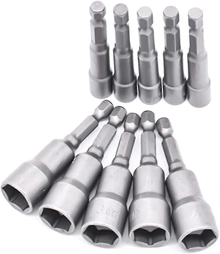 10pcs Hex Socket Magnet,6-19mm Socket Wrench(Chrome Vanadium Steel)
