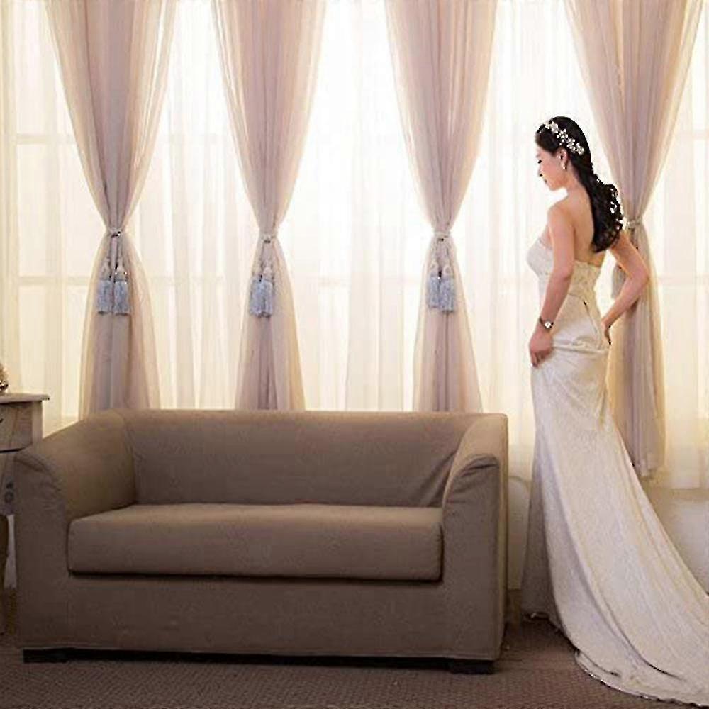 2pcs Lantern Single Hanging Ball Tassels Curtains Buckle Sling Binding