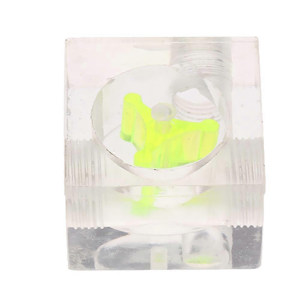 Water Cooling Flow Meter Acrylic G1/4 Threaded Flow Indicator 3Ways Green