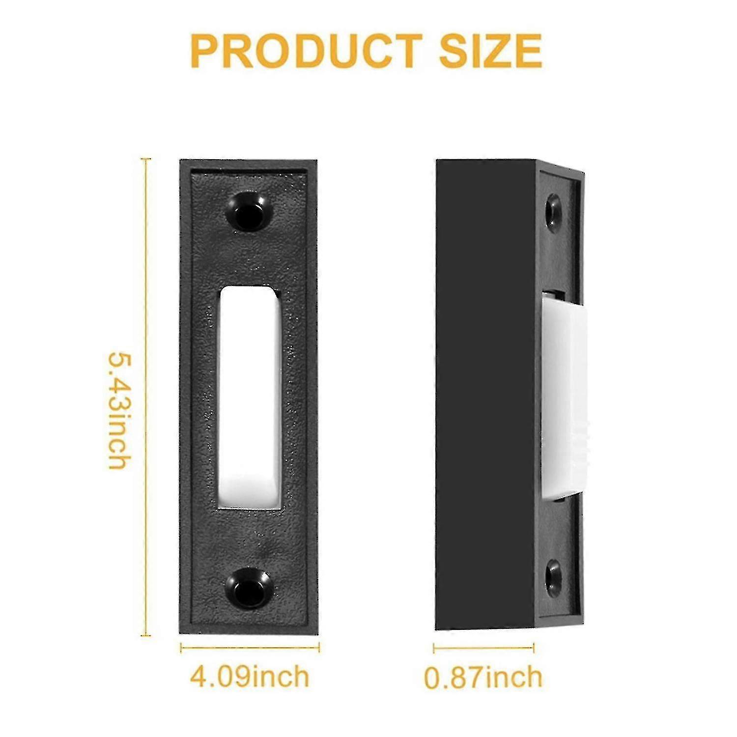 2pcs Universal Garage Door Opener Switch 41a4166 iluminado Push Button Preto Acabamento com centro branco