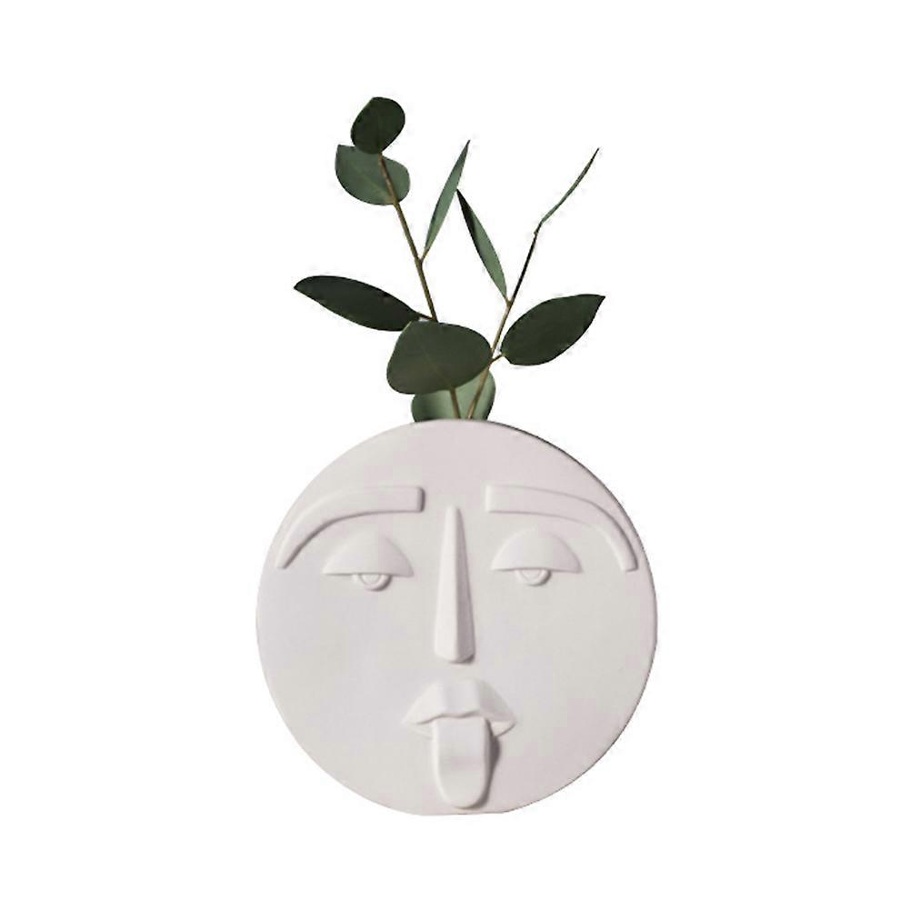 Elegant White Ceramic Vase for Dried Flowers Display