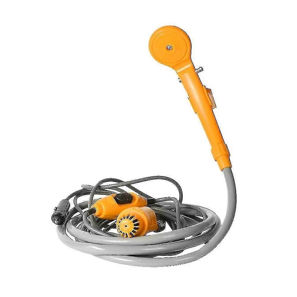 ערכת מקלחת חיצונית ניידת, מקלחות קמפינג 12v עם משאבת מים, כבל 6 מטר עם תקע מצית סיגריות, מקסימום 2.5 ל' מים לדקה